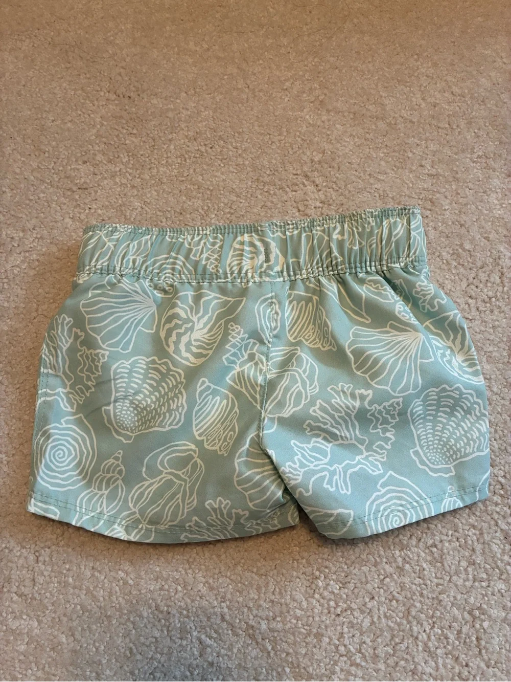 Cat & Jack Aqua Shell-Print Swim Shorts